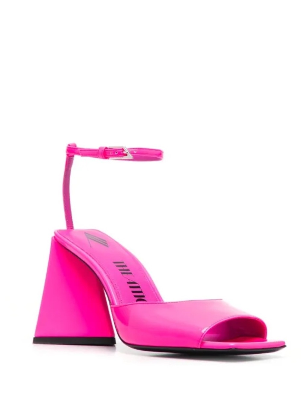 The Attico Hot Pink Slingback Block Heel Sandals Sz 6.5